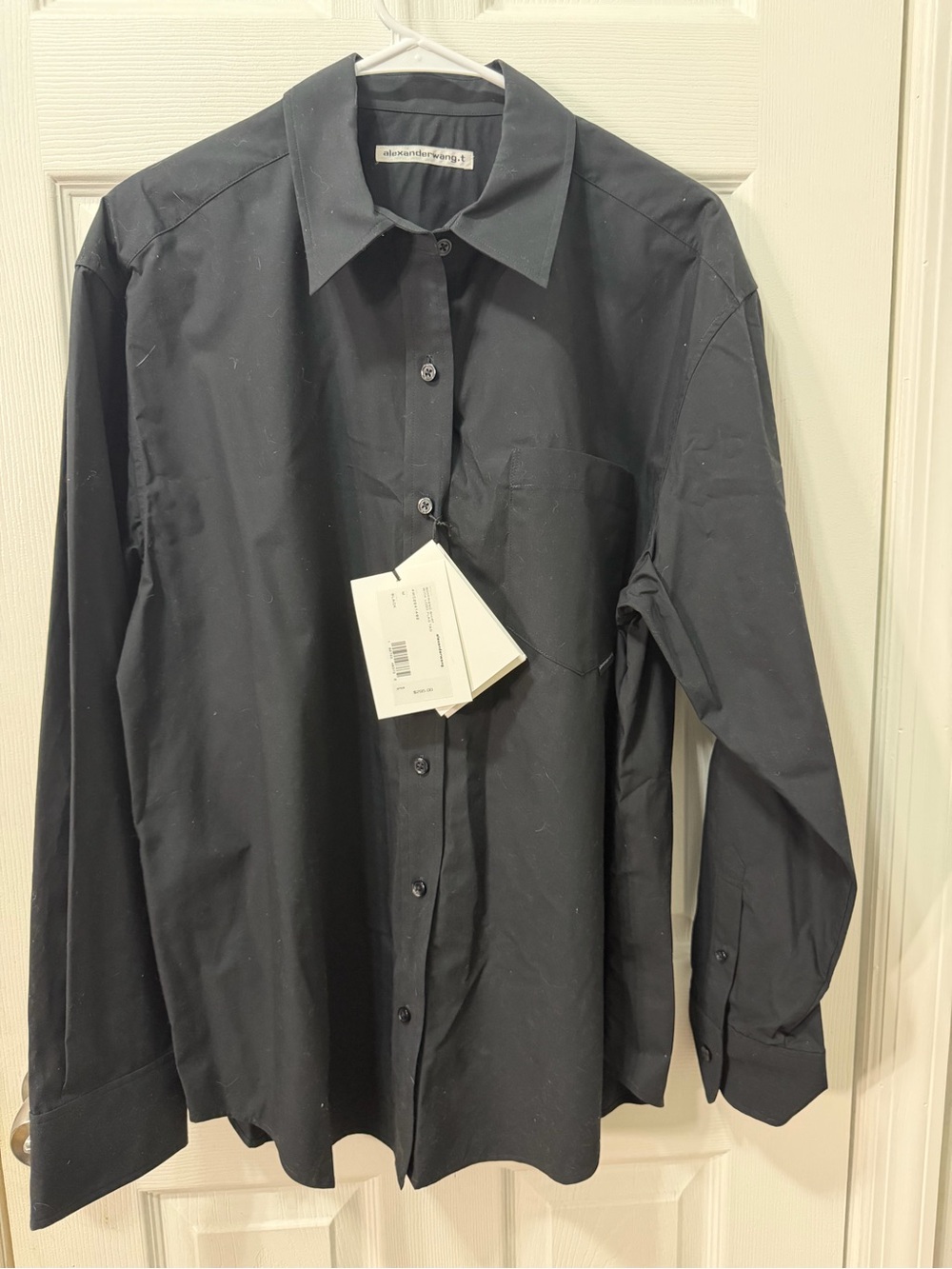 Alexander Wang Black Long-Sleeve Button Shirt